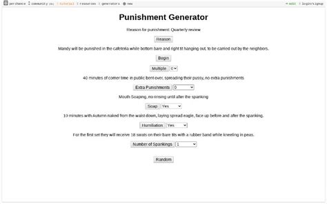 Punishment Generator .
